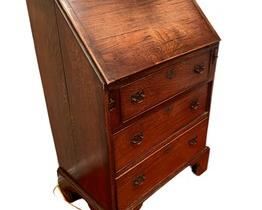 $600 USD      Vintage Women Writing Secretary Desk & Chair LL127-32     Description:  This a sturdy example ready to go to work and yet reflect the golden era of furniture making, the 18th century. The lid opens to reveal a pigeonhole interior with later stirrup form pulls. Hinges, lock, and brass pull hardware details are hand done. Two lower drawers make this a perfect desk with ample storage.  Laptop ready, all work inside the desk is concealed with the closure of the lid.

Condition: Excellent vintage condition

Dimensions:  24 x 28 x 37"H

Local pick up Alexandria, VA.  Contact us for shipper suggestions.      https://goodbyhello.com/products/vintage-women-secretary-desk-chair-ll127-32?_pos=7&_sid=f0cdb1161&_ss=r