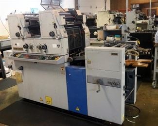 Ryobi Offset Printing Press, Model 3302M, With Varn Kompac 2 Automatic Dampener, Model RYB332