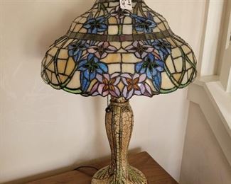 $130 Floral Stained glass lamp