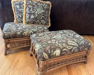 Ottomans with matching pillows