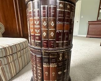 Round book motif storage cabinet