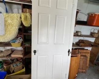 Solid wood interior doors. Vintage bronze door knobs.