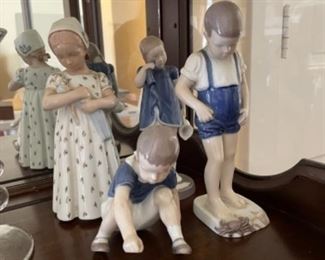 Bing & Grohdanl Denmark porcelain figurines.
