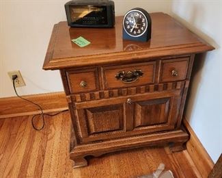 Vintage style Drawer with hatch solid wood side table for bedroom or living room 24" wide x 18" deep x 24" tall