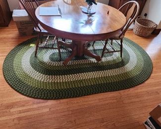 48" round dining table with 4 chairs