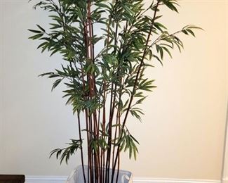 7' faux bamboo plant