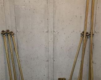 Gold curtain rods