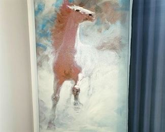 Canvas art of horse