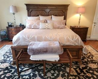 Ethan Allen king bed. Bench and night stands not available
