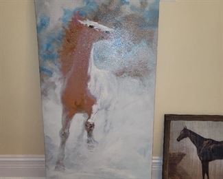 Canvas art of horse