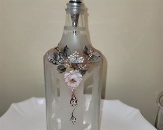 Beautiful hand-painted decanter