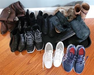Women's shoes and boots, mostly size 8