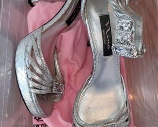 Silver dress sandals
