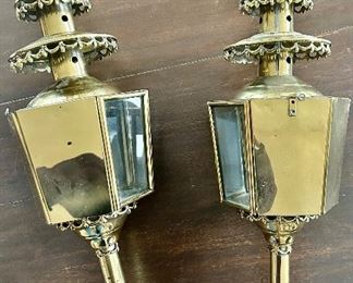2 vintage brass and glass candle sconces 9.5”w x 10.5d x 29.5h
$79 each/2 for $150