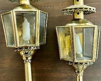 2 vintage brass and glass candle sconces 9.5”w x 10.5d x 29.5h
$79 each/2 for $150