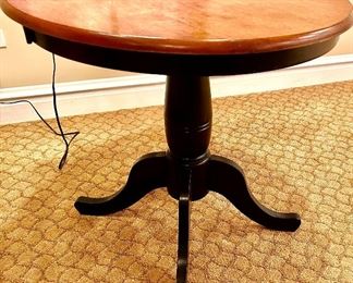 30” Rnd x 29”h Pier 1  solid wood pedestal / accent table $145