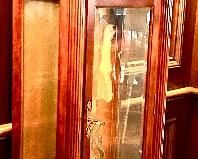 Sligh triple chime, cherry grandfather clock with dial Moon face & key 
24”w x 13”d x 84”h $650
Model #0895-1-AN