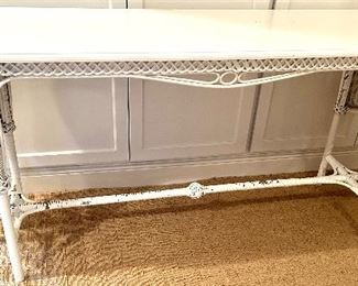 Vintage, white wicker Buffet
69.5”w x 18.75d x 30”h $115