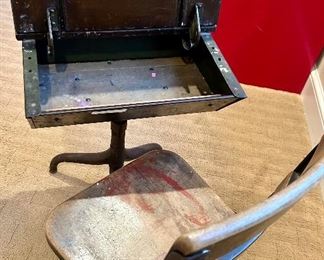 Antique children’s school desk 
17.5”w x 25.5 long x 25.5h $95.