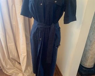 black dress with belt, large