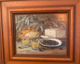 Framed oils 