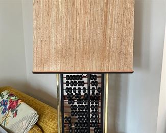 Mid-Century abacus table lamp 