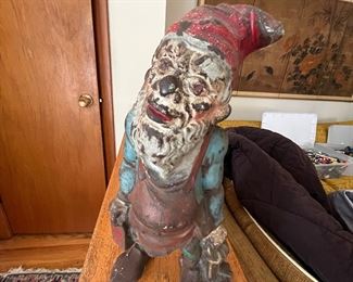 Vintage cast iron gnome 