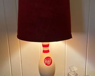 Bowling pin table lamp!