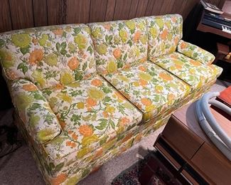 Floral mid-mod couch!
