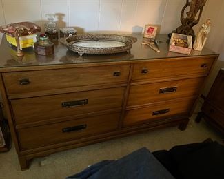 Dresser with glass top