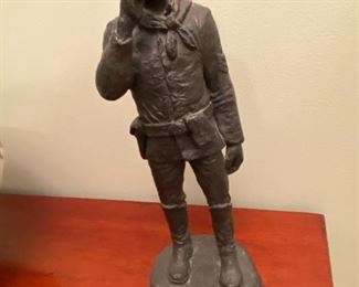Michael Garmen bronze figure - Civil War Union Soldier   Measures: 12" tall, 1969