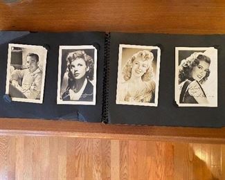 Lot of vintage movie star photos and post cards  (many are signed autographs) 40's - 50's