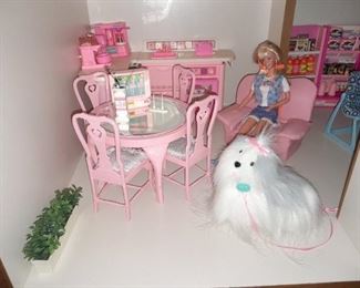 One-Of-A-Kind Handmade Oversized Doll House (Sold As 1 Unit With Complete Contents)