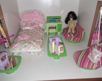 One-Of-A-Kind Handmade Oversized Doll House (Sold As 1 Unit With Complete Contents)