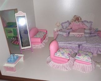 One-Of-A-Kind Handmade Oversized Doll House (Sold As 1 Unit With Complete Contents)