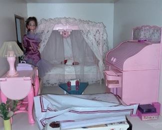 One-Of-A-Kind Handmade Oversized Doll House (Sold As 1 Unit With Complete Contents)