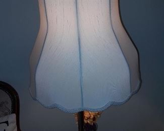 Brass Lamp W/ Glass Table