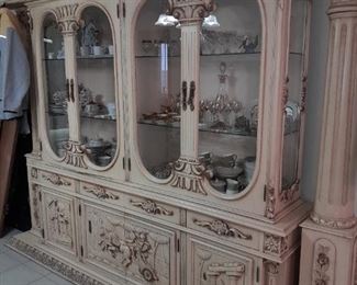 Oversized Italian Carved Dining Room Cabinet