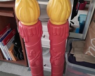 Vintage Christmas Blow Mold Candles