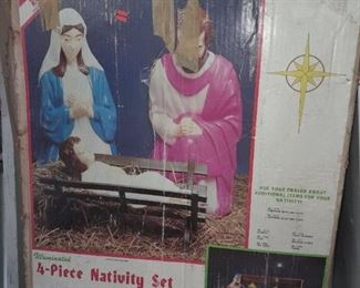 Vintage Empire Blow Mold Nativity Set