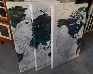 World Atlas Canvas Hanging