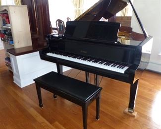 Petrof black polish grand piano