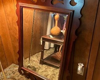 American Drew Mahogany Chippendale Style Wall Mirror