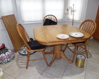 Oak table with 3 chairs