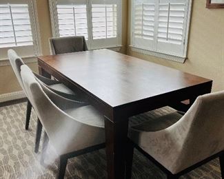 West elm dining table and chairs.