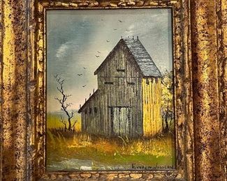 Original oil, painting, Everett Woodson
