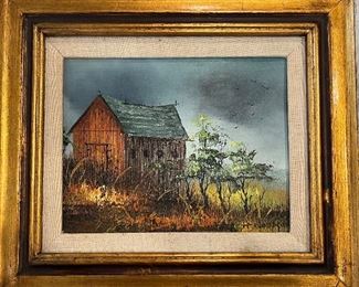 Original oil, painting, Everett, Woodson