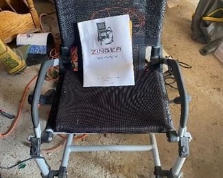 Zinger folding wheelchair