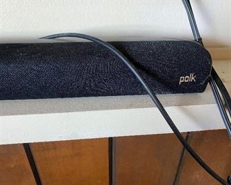 Polk, audio sound bar and wireless subwoofer