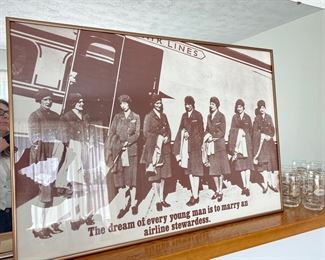 Vintage framed poster